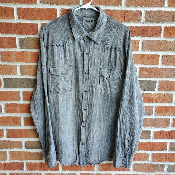 Pop Icon Pearl Snap Shirt Mens Size Large - Picture 1 of 7